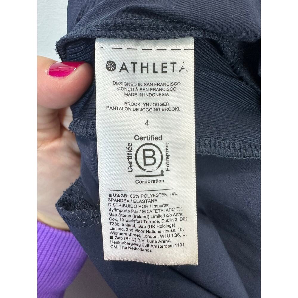 Athleta Women’s Navy Blue Brooklyn Joggers size 4 - Picture 7 of 12